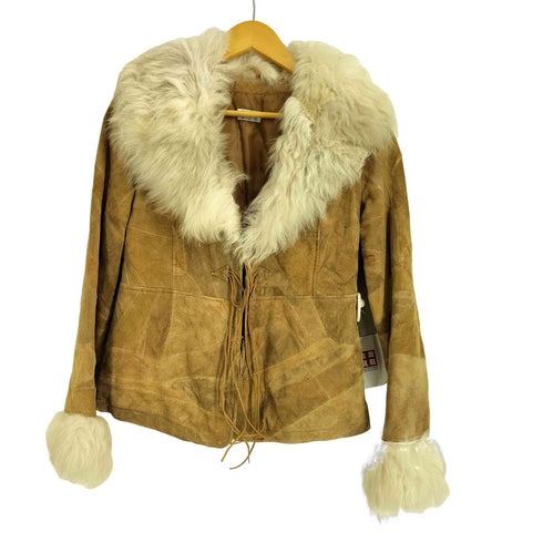 indio ファー パッチワークスエードジャケット レディース import:M